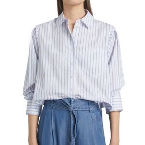 Derek Lam 10 Crosby Estrella Striped Button Down Shirt NWT women’s L minimalist
